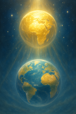 Mutter Erde in lichtvoller Hand